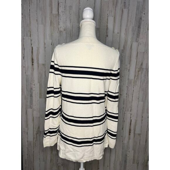 Talbots Women's Striped Sweater Large Multicolor Boat Neck Long Sleeve Casual - Picture 6 of 8